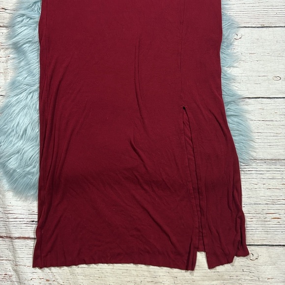 L*Space Robyn Notch Neck T-Shirt Dress in Cabernet Women's - Picture 3 of 8